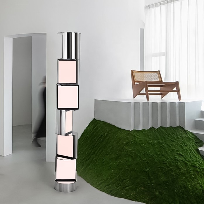 Stainless steel art deco modern floor lamp