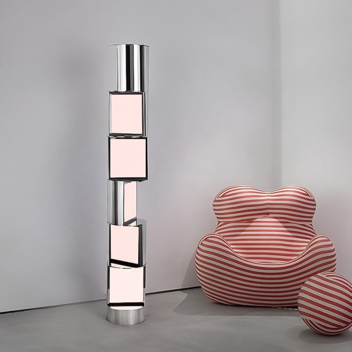 Stainless steel art deco modern floor lamp