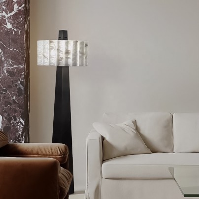 Modern luxury alabaster vertical decorative floor lamp