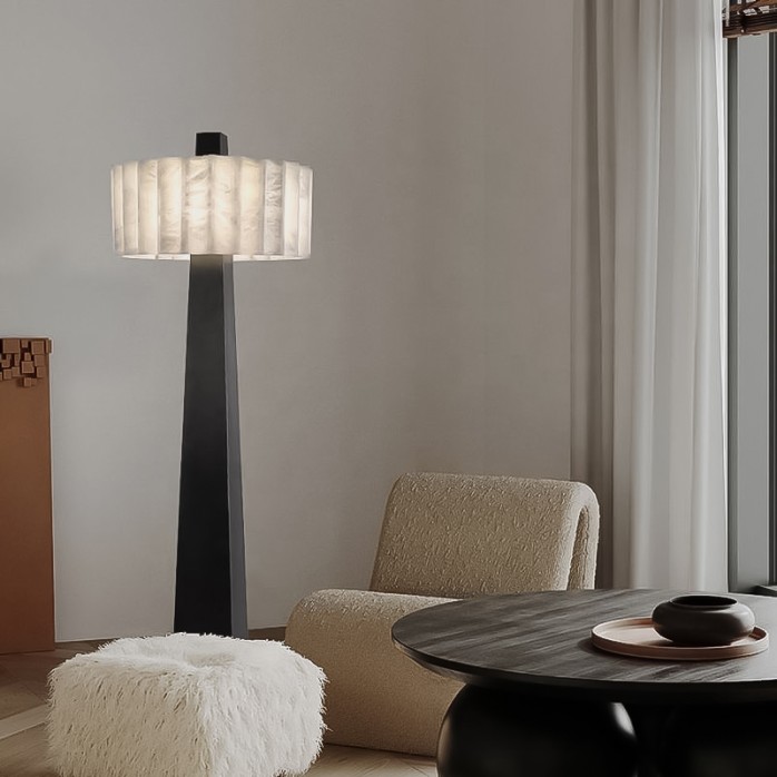 Modern luxury alabaster vertical decorative floor lamp