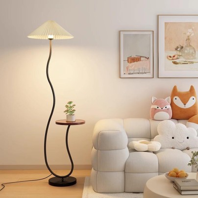 Smart decorative wireless fast charging LED floor lamp