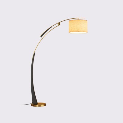 Curved fishing rod decorative LED floor lamp