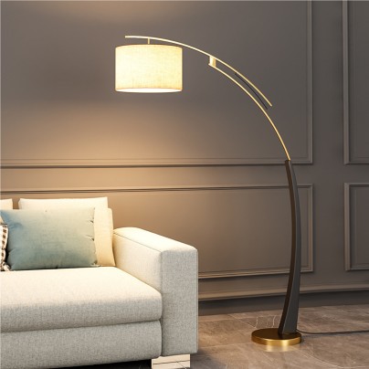 Curved fishing rod decorative LED floor lamp
