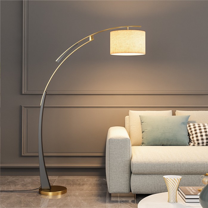 Curved fishing rod decorative LED floor lamp