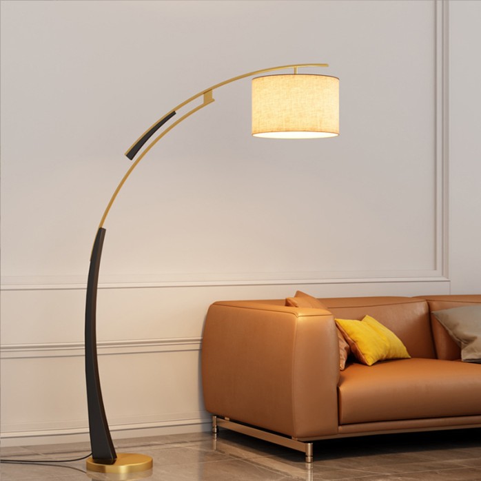 Curved fishing rod decorative LED floor lamp