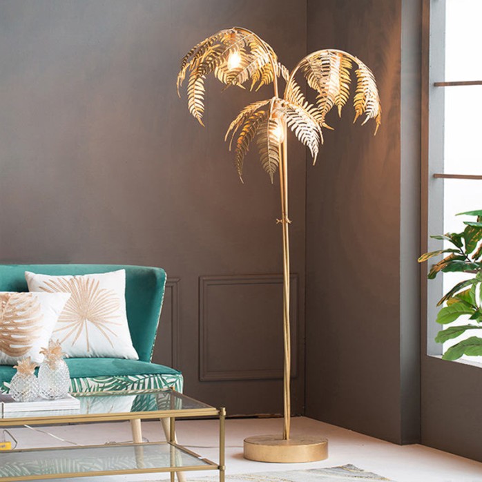 Luxury palm tree decorative LED floor lamp