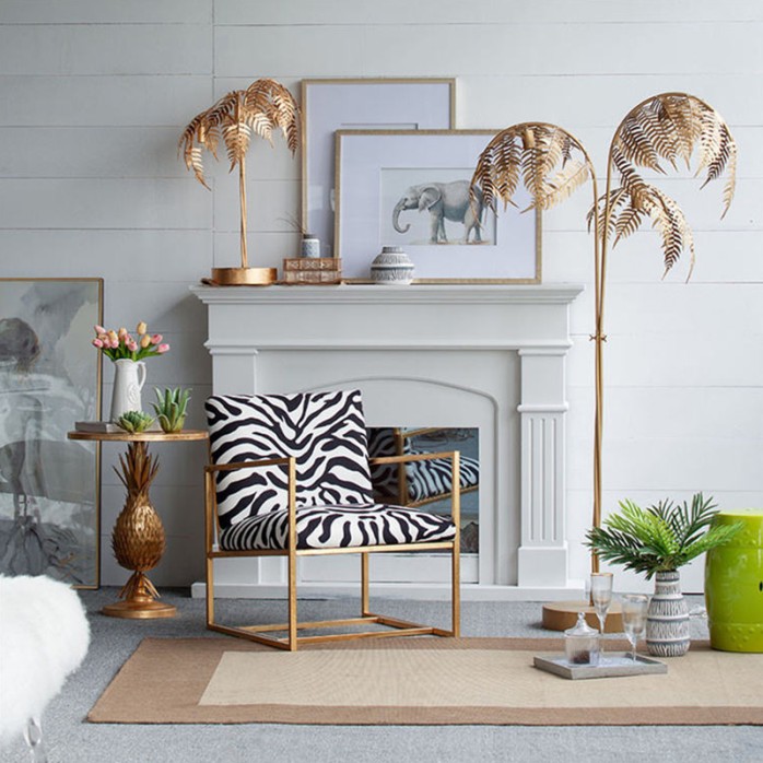 Luxury palm tree decorative LED floor lamp