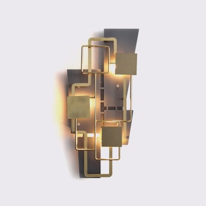 Artistic metal decorative LED wall light