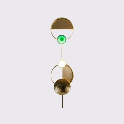 Nordic light luxury brass design decorative wall lamp