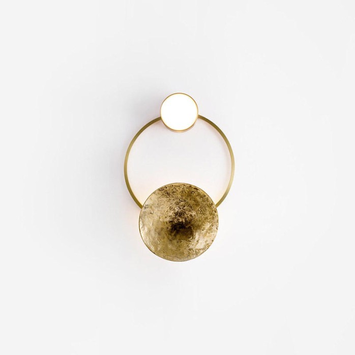 Nordic light luxury brass design decorative wall lamp