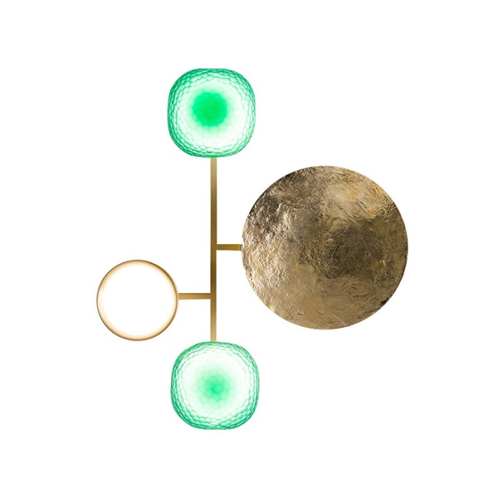 Nordic light luxury brass design decorative wall lamp