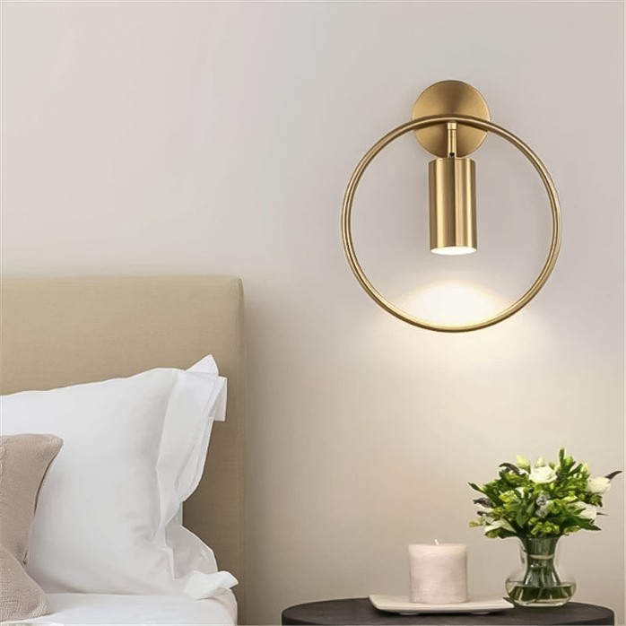 Modern metal ring decorative wall lamp
