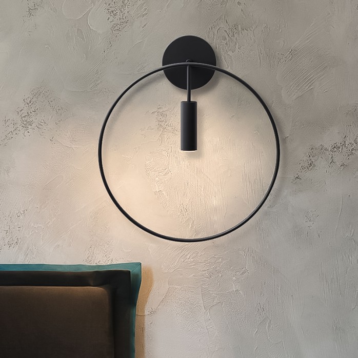 Modern metal ring decorative wall lamp