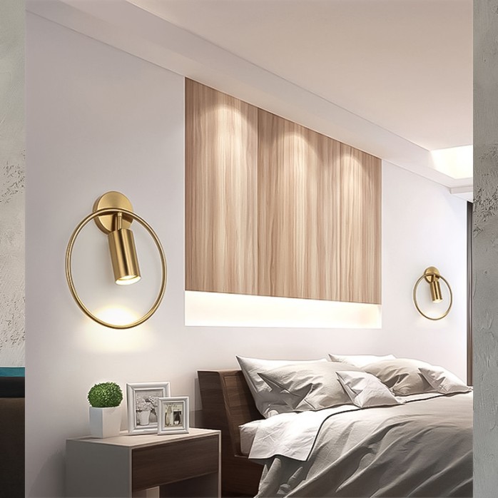 Modern metal ring decorative wall lamp