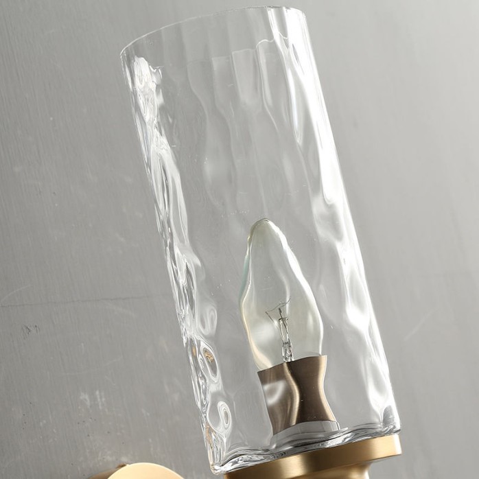 Golden brass decorative LED wall light