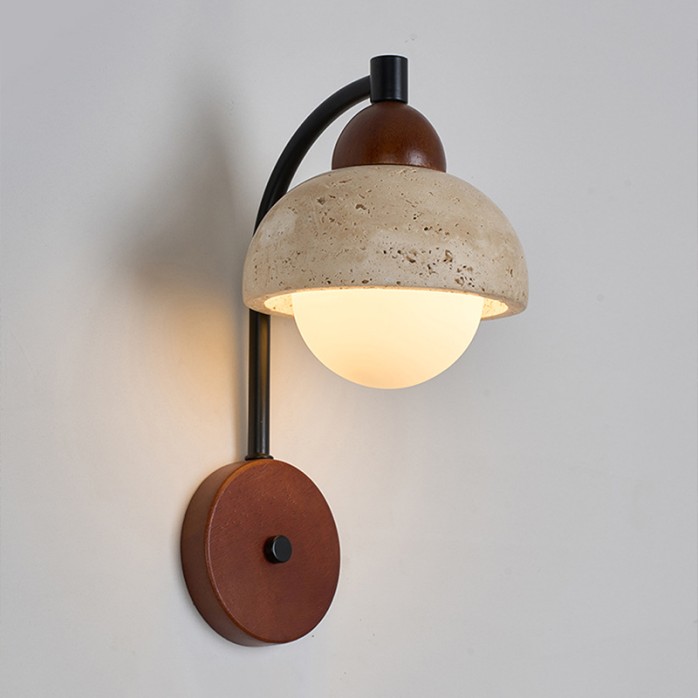Retro style cave stone LED wall light