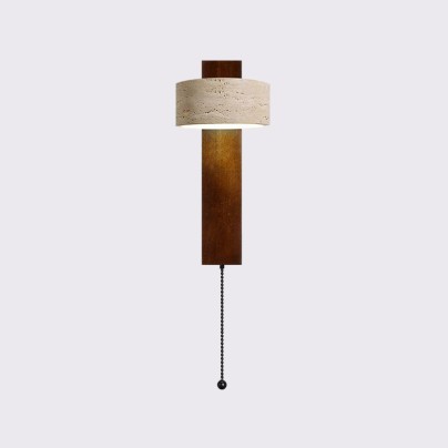 Yellow travertine rotatable decorative wall lamp