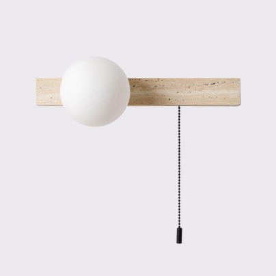 Wabi-sabi style glass lampshade decorative wall lamp