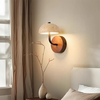 Vintage yellow travertine decorative wall lamp