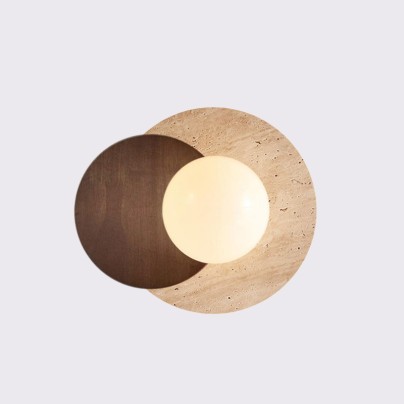 Nordic design yellow travertine decorative LED wall lamp