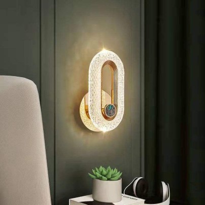 Modern oval acrylic LED wall light