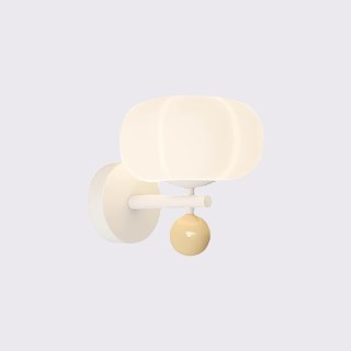 Simple pumpkin-shaped lampshade wall lamp