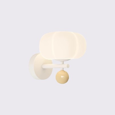 Simple pumpkin-shaped lampshade wall lamp