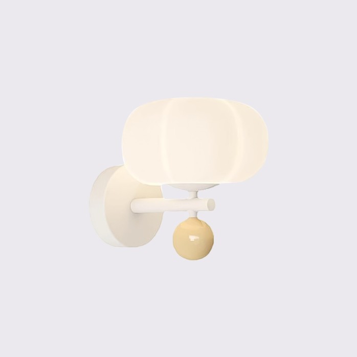 Simple pumpkin-shaped lampshade wall lamp