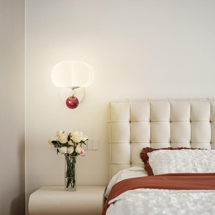 Simple pumpkin-shaped lampshade wall lamp