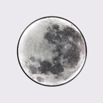 Round moon art decoration LED wall lamp