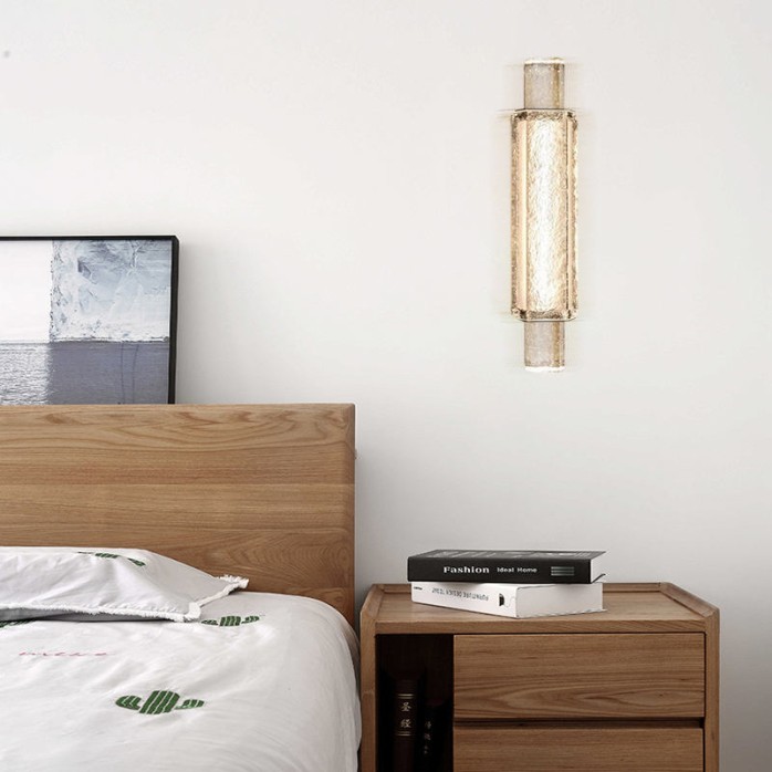 Light luxury crystal glass LED wall lamp