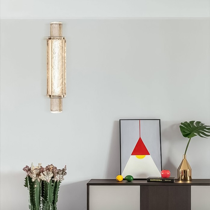 Light luxury crystal glass LED wall lamp