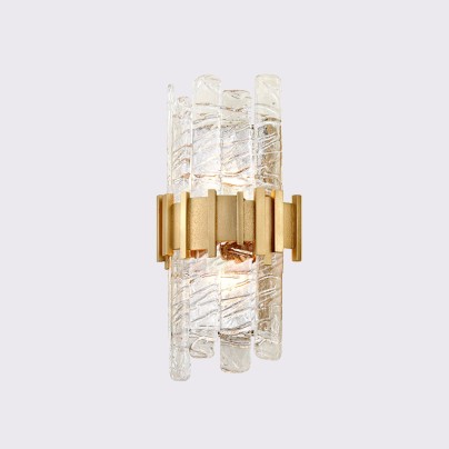 Luxury crystal iron LED wall lamp