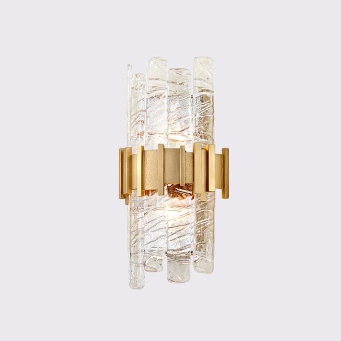 Luxury crystal iron LED wall lamp