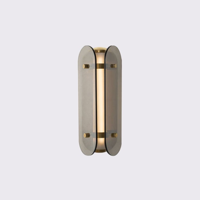 High-end simple metal glass LED wall lamp