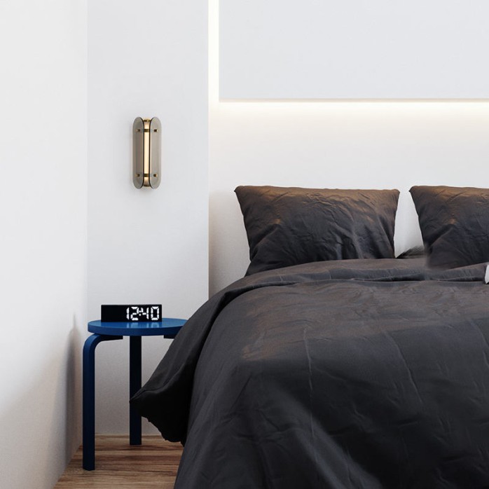 High-end simple metal glass LED wall lamp