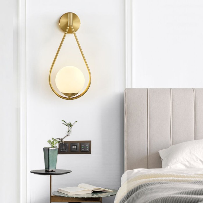 Nordic creative water drop shaped LED wall lamp