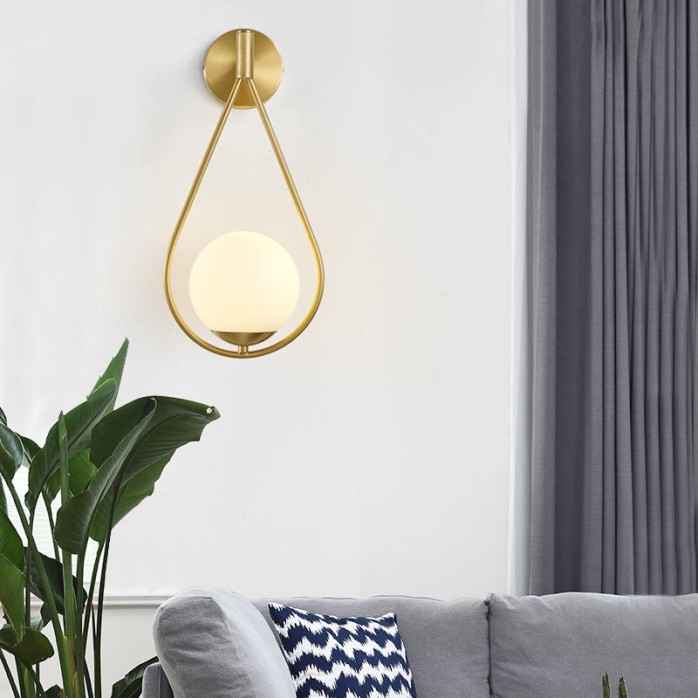 Nordic creative water drop shaped LED wall lamp