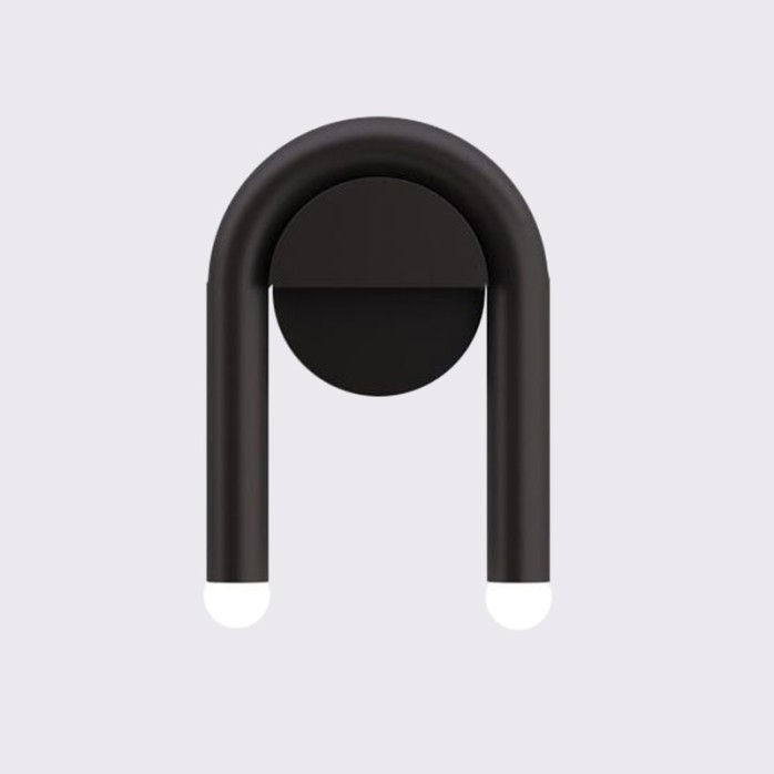 Black elegant iron decorative LED wall lamp