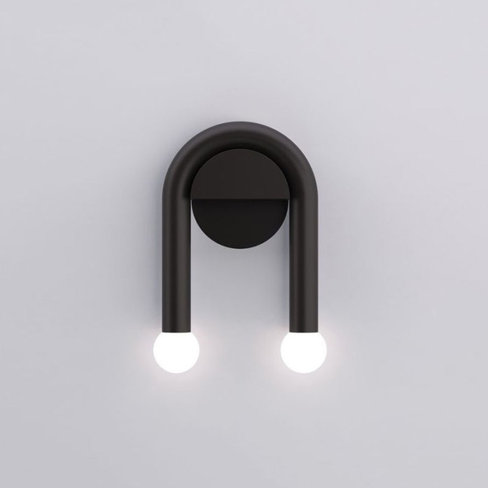 Black elegant iron decorative LED wall lamp