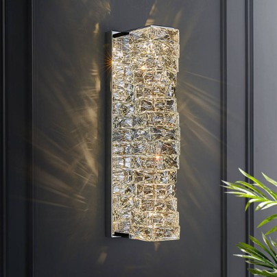 Luxury crystal lampshade LED wall lamp