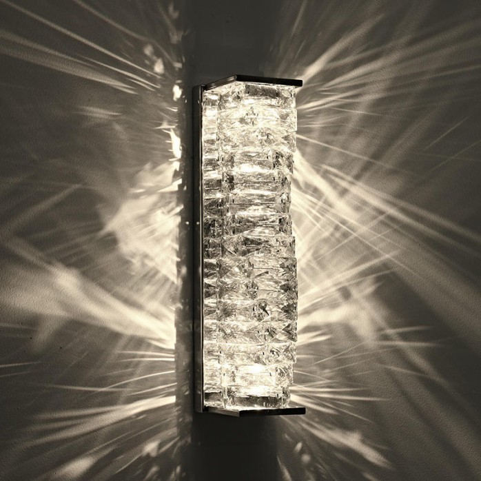 Luxury crystal lampshade LED wall lamp