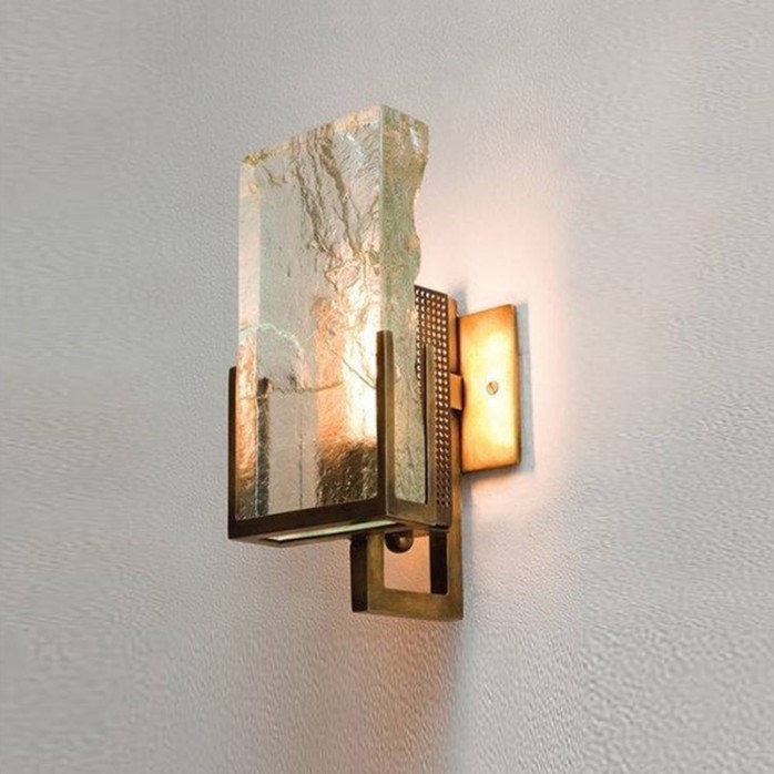Luxury Ice crystal wrought iron LED wall lamp
