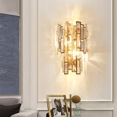Luxury fancy crystal decoration LED wall lamp
