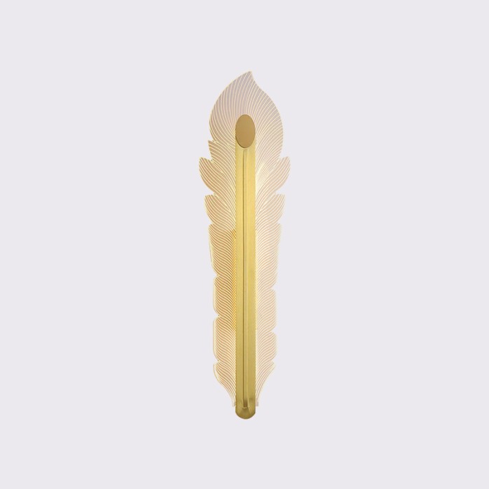 Creative acrylic feather decorative LED wall lamp