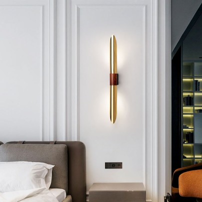 Wrought iron lampshade decoration LED wall lamp