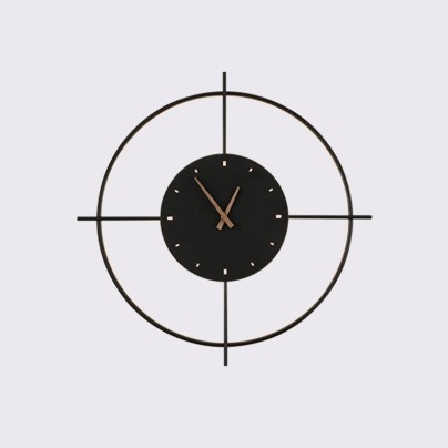 Round clock decorative LED wall lamp