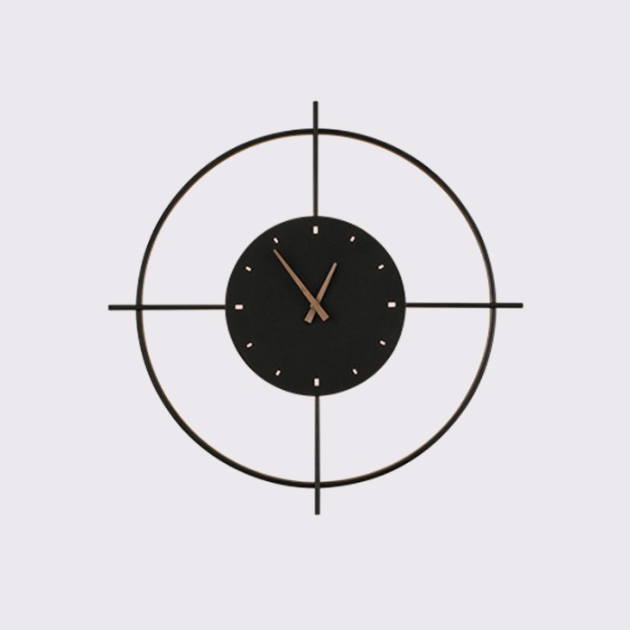 Round clock decorative LED wall lamp