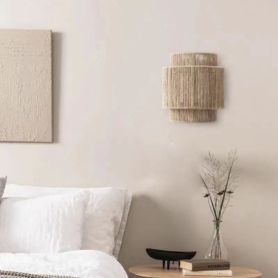 Creative home decoration hemp rope LED wall lamp