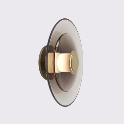 Simple round decorative glass LED wall lamp